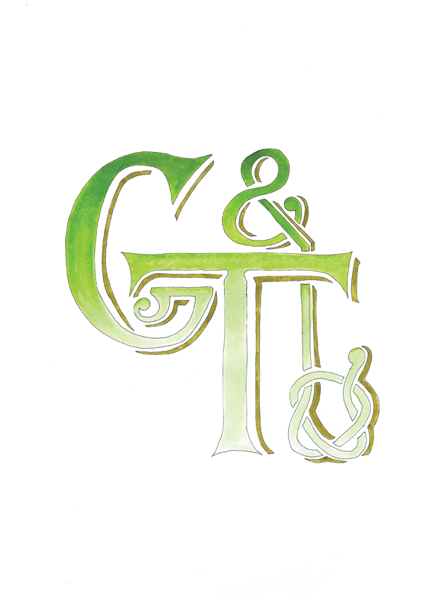 Art nouveau style lettering.