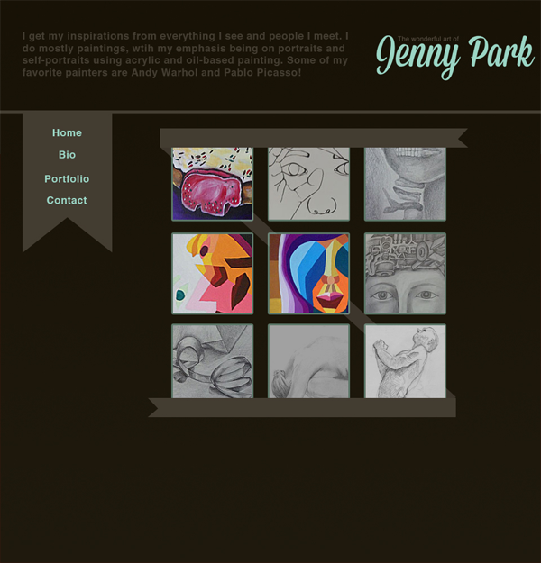 Jenny Park portfolio page