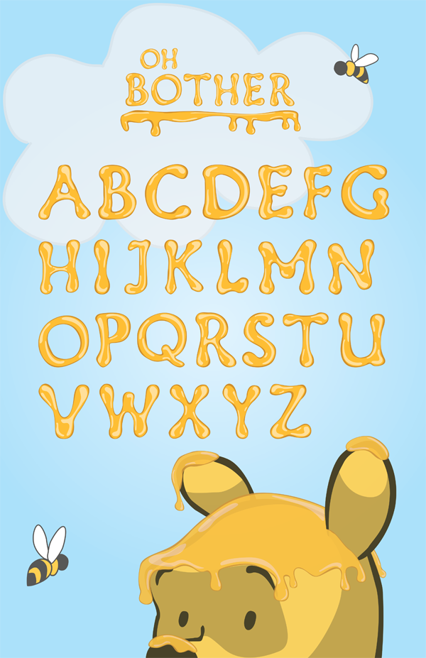 Oh Bother specimen poster